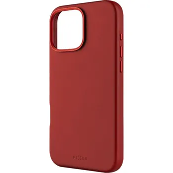 Pouzdro na mobilní telefon Kožený zadní kryt FIXED MagLeather s podporou MagSafe pro Apple iPhone 16 Pro Max, červený