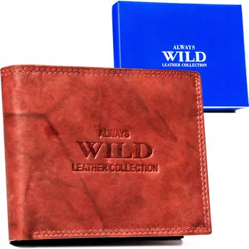 Peněženka Always Wild peněženka z přírodní kůže, hnědá - muž