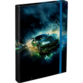 Školní batoh BAAGL Dívčí Černé desky na školní sešity A4 Baagl Závodní auto Černá ONE SIZE (2769079)