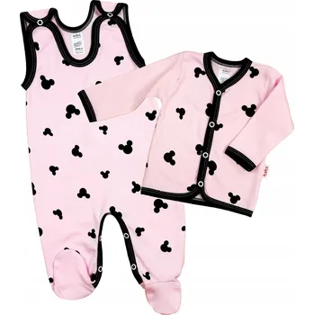 Dupačky KAFÍTEK + DUPAČKY NA ZIP MYŠKA RŮŽOVÁ VEL. 62 KLEKLE