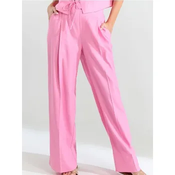Dámská móda Sinsay - Kalhoty wide leg - růžová - 092EP-30X - 092EP-30X-L