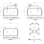 Sada brzdových destiček, vždy 4 kusy v sadě BREMBO P 23 185X