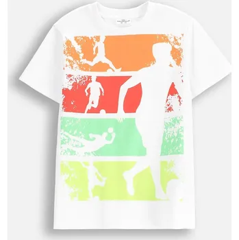 Chlapecké tričko Chlapecké tričko bílé s krátkým rukávem, velikost 104 Coccodrillo WC5