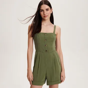 Dámské oblečení Reserved - Overal s vysokým podílem EcoVero™ - zelená - 0106M-87X - 0106M-87X-34