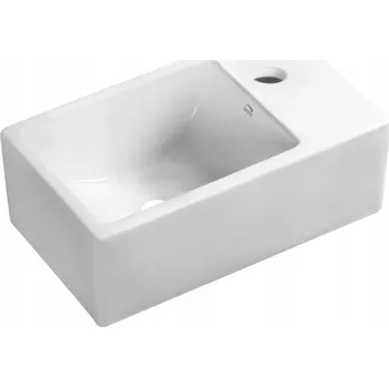 Nástěnné umyvadlo obdélníkové Laveo Kvadrato 21 cm bílé