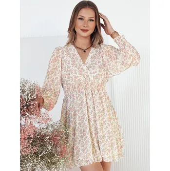 Dámské šaty Mini šaty SPINESA EY2450 Barva: Béžová, Velikost: ONE SIZE