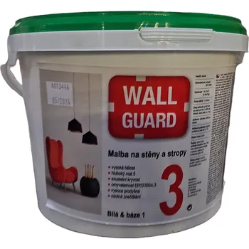Fasádní barva WallGuard malba na stěny a stropy 3l bílá báze1 Po datu min. trvanlivosti