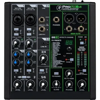 Mixážní pult Mackie PROFX6 V3 Analogový mixpult (Jako nové)