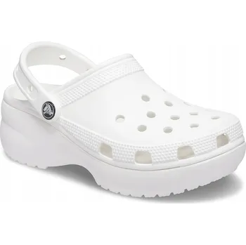 Dámské pantofle Crocs dámské nazouváky Classic Platform Clog, velikost 42,5 (W11), bílé
