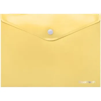 Aktovka na dokumenty COOLPACK PASTELOVÁ OBÁLKA NA DOKUMENTY A4 SE ZAPÍNÁNÍM NA PATENTKU ŽLUTÁ