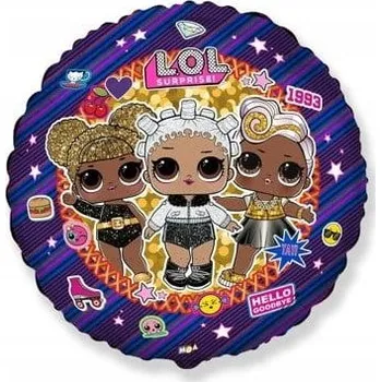 Foliový balónek Panenky LOL, kulatý, 46 cm