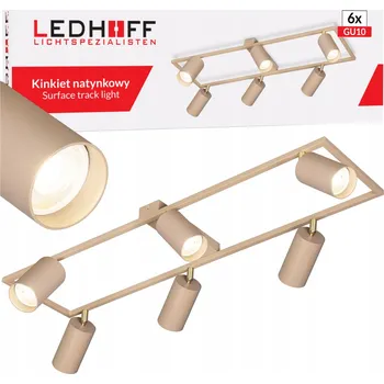 Stropní bodové svítidlo obdélníkové Ledhoff béžové