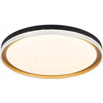 Stropní Svítidlo WEGA LED 36W - ČERNO-ZLATÝ 4000K neutrální bílá, PRŮMĚR 40 cm