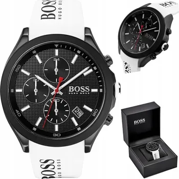 Hodinky Pánské hodinky Hugo Boss 1513718 Velocity, černé pouzdro, gumový řemínek