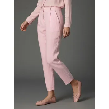 Dámská móda Sinsay - Elegantní plisované kalhoty - pastelová růžová - 130EZ-03X - 130EZ-03X-XS