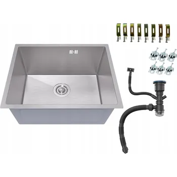 Nerezový dřez Jednokomorový dřez ANW HOME, ocel, stříbrný