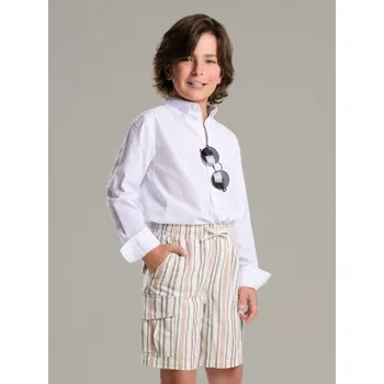 Chlapecké kraťasy Sinsay - Pruhované bavlněné kraťasy - vícebarevná - 608DU-MLC - 608DU-MLC-146