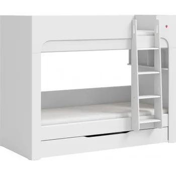 Dětská postel Dětská patrová postel 90x200cm se šuplíkem Vendella - bílá