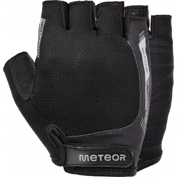 Cyklistické rukavice Cyklistické Rukavice Krátké Bez Prstů Černé Na Suchý Zip METEOR
