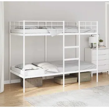 Postel vidaXL Patrová postel bez matrace 80x200 cm ocel [42000327] Barva: Bílá