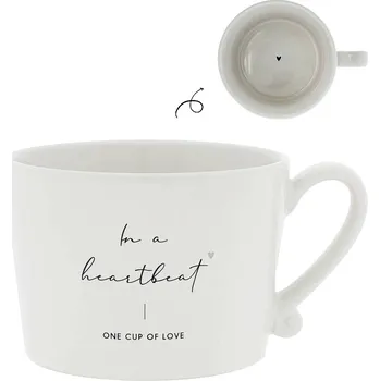 Bastion Collections Hrnek IN A HEARTBEAT in black, 300ml b320167