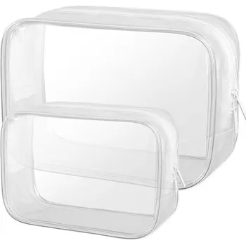 Kosmetická taška OSDUE Sada 2 Průhledných Cestovních Kosmetických Taštiček z PVC