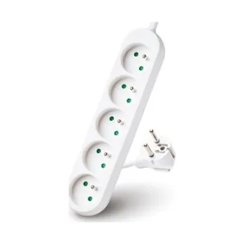 Napájecí kabel Prodlužovací Kabel 5g z/u 1,5 m LINEA bílý 2300W 10A (3x1mm) KOBI