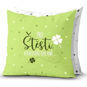 Polštář Nekupto DC7 Dárkový polštář PRO ŠTĚSTÍ, 30x30cm d090018