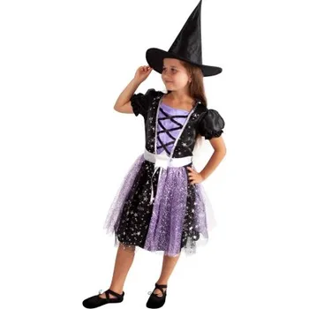 Dětská kostým čarodějnice černo-fialová (M) e-obal