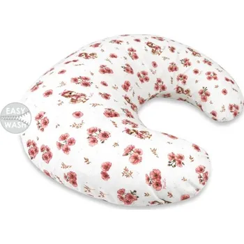 Plena Kojící polštář/podkova, bavlna, Kačenky - bílá, pudrově růžová