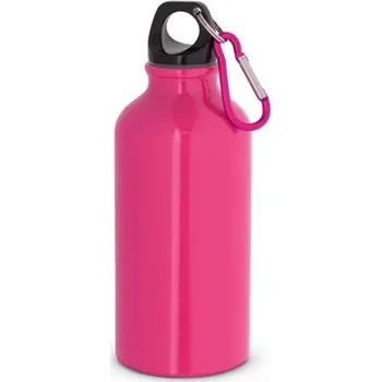 Láhev LANDSCAPE S. Hliníková sportovní láhev s karabinou 400 ml - Růžová