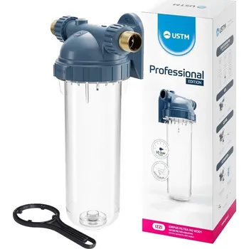 vodní filtr USTM IZZI WF 1 KPL, průhledný korpus filtru, 10", připojení 1"