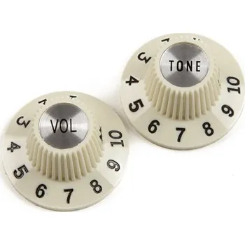 Strunný nástroj Fender Pure Vintage 1965 Jazzmaster "Witch Hat" Knobs, Vintage White + prodloužená záruka 3 roky