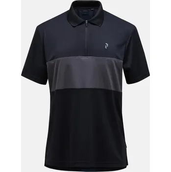 Pánská košile POLOKOŠILE PEAK PERFORMANCE M PLAYER ZIP POLO BLACK