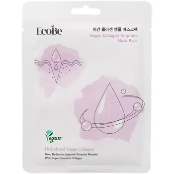 Pleťová maska Ecobe Pleťová maska Vegan Collagen Ampoule Mask 25 ml