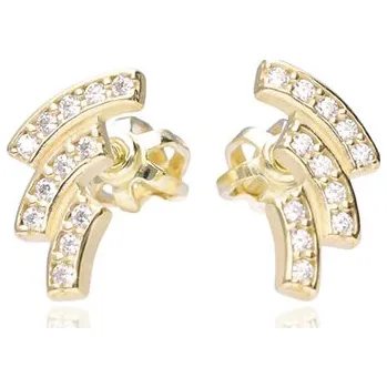 Náušnice Zlatnictví Helios Zlaté náušnice se zirkony