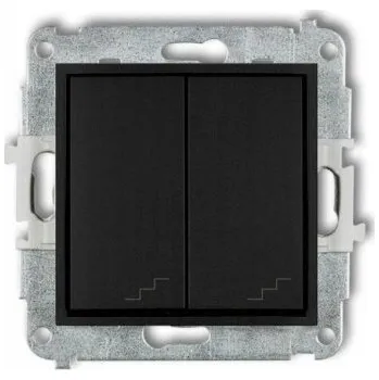 vypínač Schodišťový vypínač pod omítku Karlik černý 12MWP-33