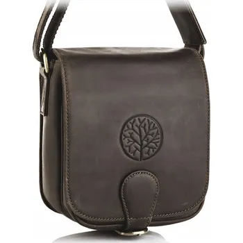 Kabelka Betlewski kabelka přes rameno z pravé kůže hnědá