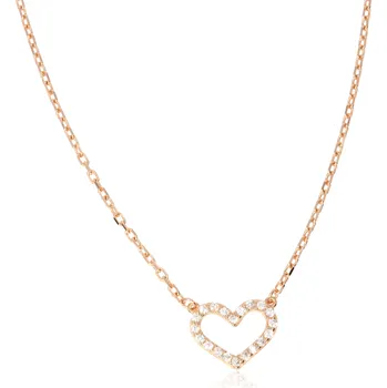 Řetízek Zlatnictví Helios Rose gold řetízek srdíčko se zirkony