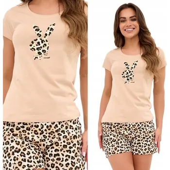 Dámské pyžamo Cornette dámské pyžamo bavlna 628/466 Bunnies 3 béžové, velikost L