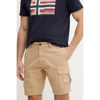 Pánská móda Bavlněné šortky Napapijri N-Deline NP0A4HOTN1Q1 béžová 80X, vel. 31