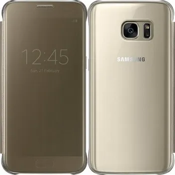 Pouzdro na mobilní telefon Flipové pouzdro pro Samsung a Samsung Galaxy S7, zlaté