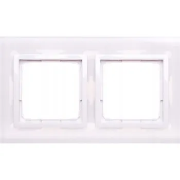 vypínač Dvojitý Rámeček Kontakt-simon bílý