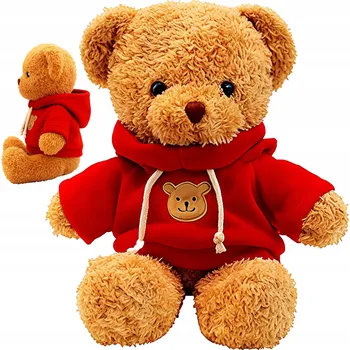 plyšák MEDVÍDEK V SVETROVÉ MIKINĚ PLYŠÁK 40 CM MĚKKÁ PLYŠÁK PRO DĚTI