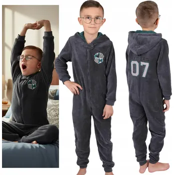 Dámské noční prádlo Jednodílné pyžamo Slytherin s kapucí HARRY POTTER 134 cm