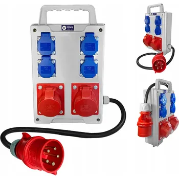 elektrický kabel Staveništní rozvaděč 4x230V 1x32A 1x16A 400V kabel H07RN-F 5x4 cca 10m