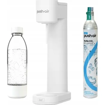 Výrobník sody Dafi PushAir Výrobník Sody s CO2 bombičkou + láhev 0,7l Bílo-stříbrný