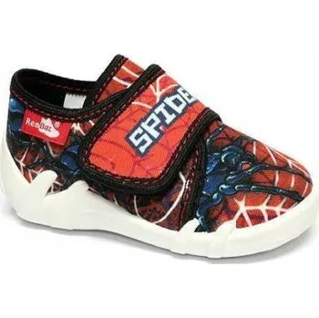 Dívčí bačkory Ren But dětské papuče na suchý zip červené, velikost 22