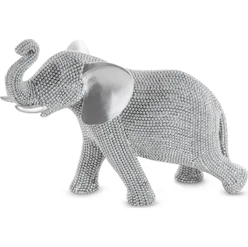 Váza DEKORAČNÍ FIGURKA ELDO 24X12X19 CM STŘÍBRNÁ