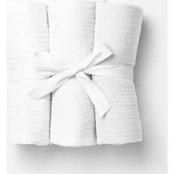 látková plena Mušelínová plena/dečka Nature MSN-079 Snehově bílá - ZVÝHODNĚNÁ SADA 3 KS 70x70 cm - Sada 3 ks